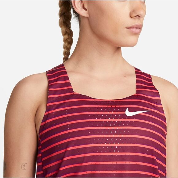 Nike Aeroswift Running Racing Singlet Tank Top Dri-Fit ADV Red Orange Medium M - Picture 6 of 17